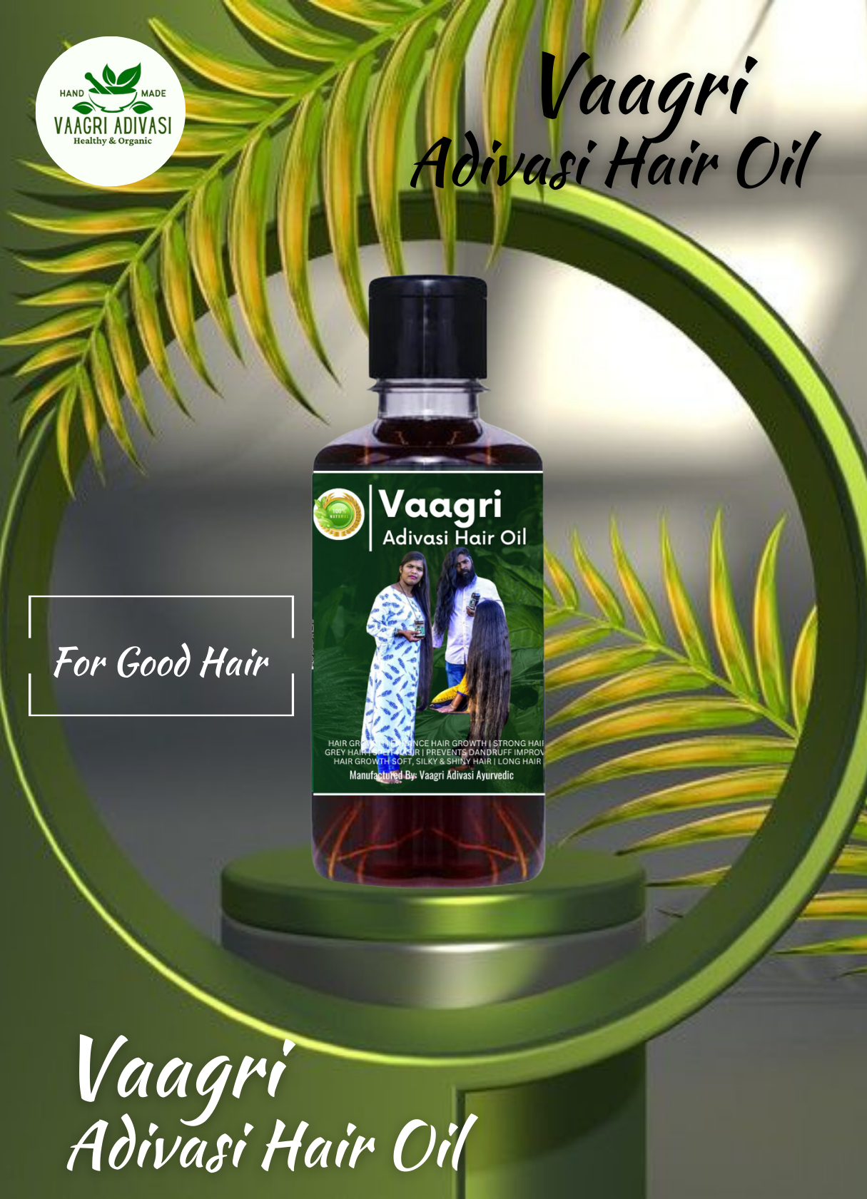 🪴 1000ML Vaagari Adivasi  hair oil (  Full course)