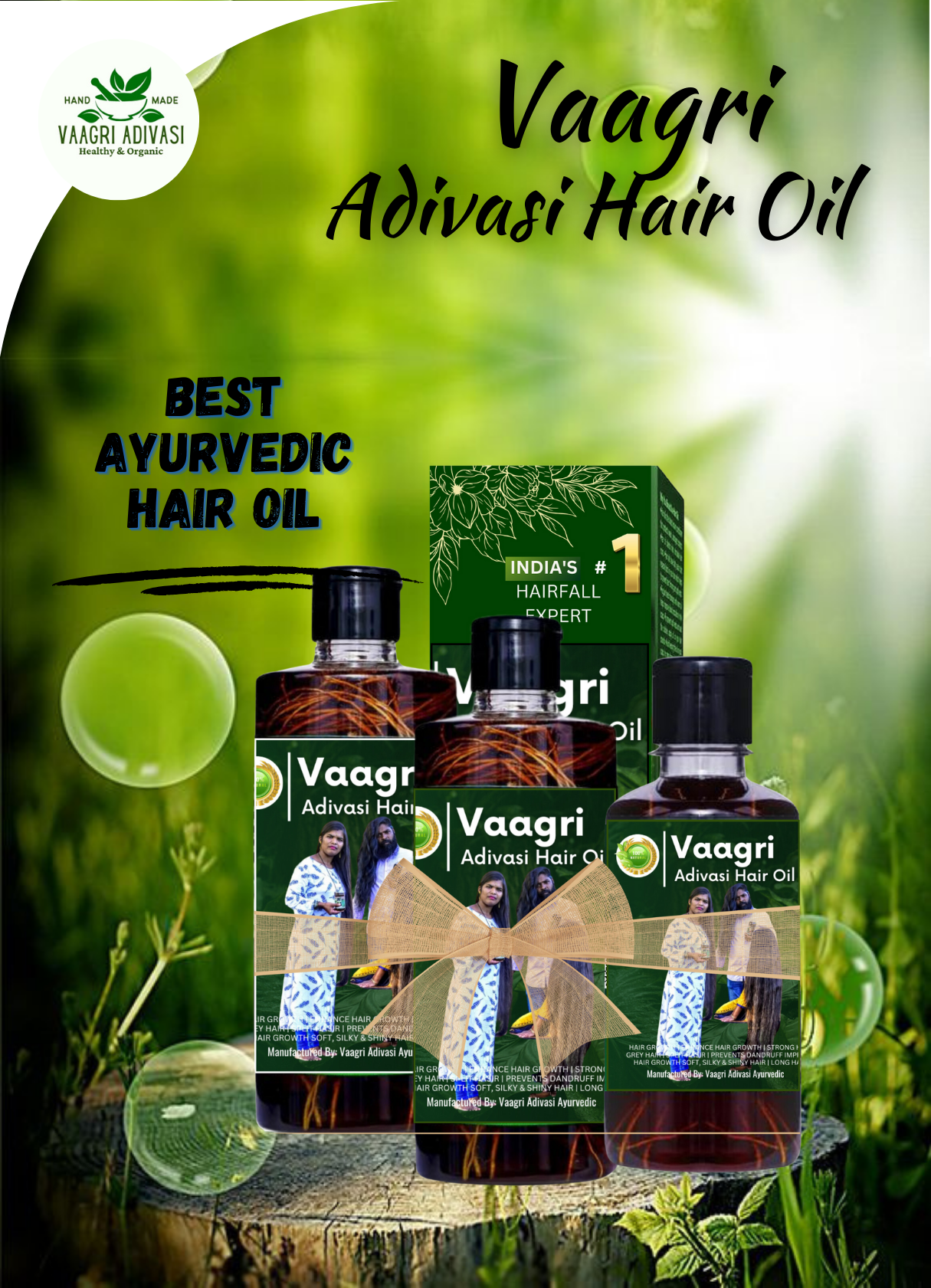 🪴 1000ML Vaagari Adivasi  hair oil (  Full course)