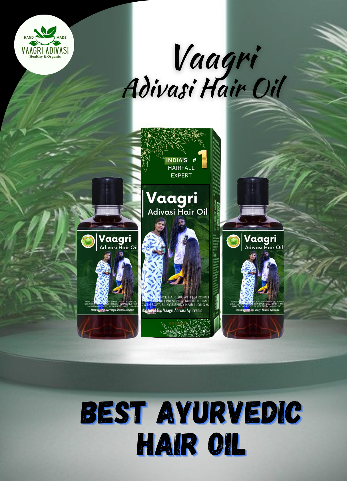 🪴 1000ML Vaagari Adivasi  hair oil (  Full course)